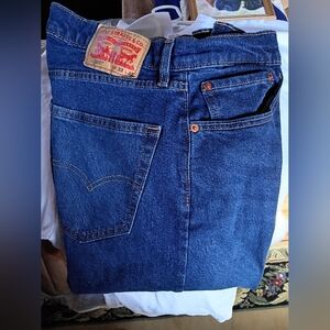 Levi's Straight-Leg Men's Jeans in Deep Blue Denim